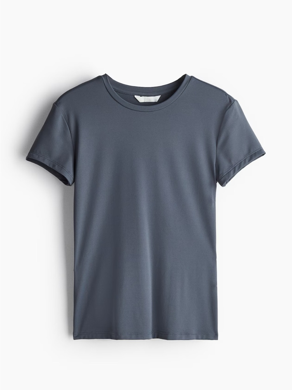 🌴 H&M Gray Performance Active Tee Size L Moisture-Wicking Stretch Top